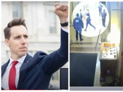 Josh Hawley, hawling ass Meme Template