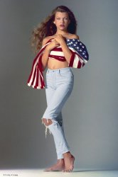 Patriotic Flag Girl Woman Sexy USA America Meme Template