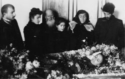 Stalin at wife's funeral 1907 Meme Template