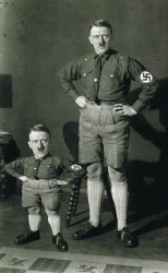 Hitler and Mini Hitler Meme Template