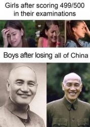 Boys after losing all of China Meme Template