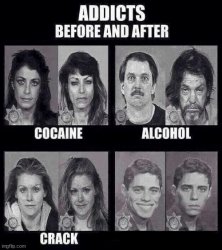 Addicts before and after Meme Template