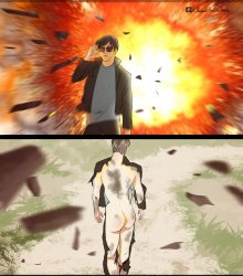 Backside explosion Meme Meme Template