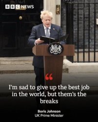 Boris Johnson resigns them’s the breaks Meme Template