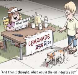 Capitalist lemonade stand Meme Template