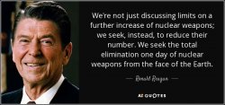 Ronald Reagan on nuclear weapons Meme Template