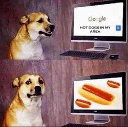 Hot dogs in my area Meme Template