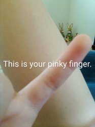 This is your pinky finger Meme Template