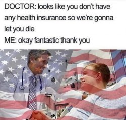 American healthcare Meme Template