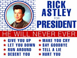 Vote for rick astley Meme Template