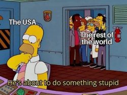 America about to do something stupid Meme Template