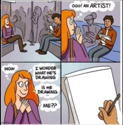 An artist blank Meme Template