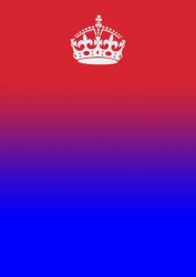Keep Calm and Carry On (Red to Blue Gradient) Meme Template