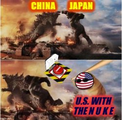 WWII Pacific Theater badly oversimplified Meme Template