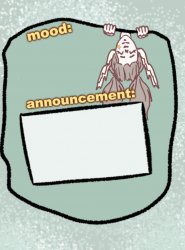 cheese's announcement temp (updated) Meme Template