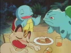 Bulbasaur mad at Squirtle Meme Template