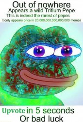 Tritium Pepe Meme Template