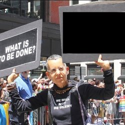 leftist protestor sign Meme Template