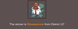 obamasnow wins the hunger games Meme Template