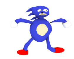 3D Sanic Meme Template