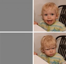 Baby is not amused Meme Template