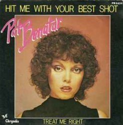 Pat Benatar hit me with your best shot Meme Template