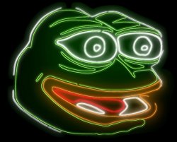 Neon Pepe Meme Template