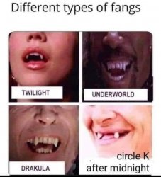 Types of fangs Meme Template