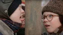 lick the pole a christmas story Meme Template