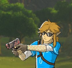 Link with a Gun Meme Template