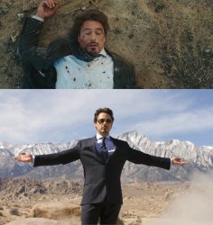 After Before Tony Stark Meme Template