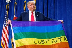 LGBT for Trump goofy face Meme Template