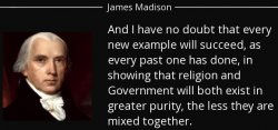 James Madison separation of church and state Meme Template