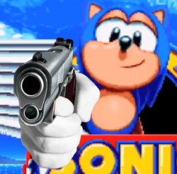 Sonic With Gun Meme Template