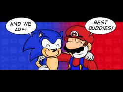 Mario and Sonic in AMG Universe Meme Template