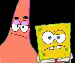 SpongeBob and Patrick look at you Meme Template
