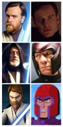 Obi Wan Kenobi and Magneto Meme Template