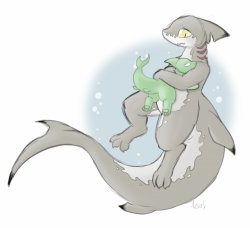 Wholesome shark hug Meme Template