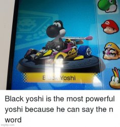 black yoshi Meme Template