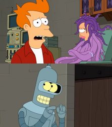 futurama you can't bend a wooden door Meme Template