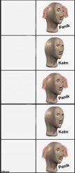 Panik kalm panik extended Meme Template