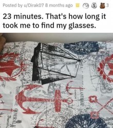 Find my glasses cropped Meme Template