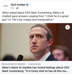 Mark Zuckerberg roasted by AI chatbot Meme Template