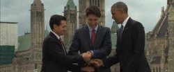 Justin Trudeau handshake twister Meme Template