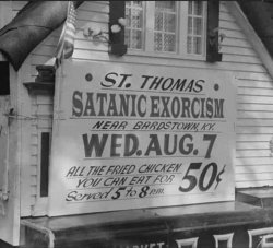 Satanic exorcism Meme Template