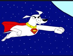 Krypto the super dog Meme Template