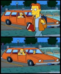 Simpsons car Meme Template