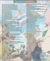 100 day anime challenge Meme Template