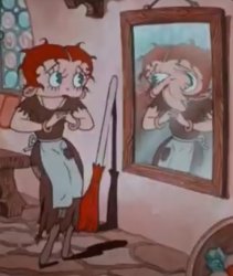 Betty Boop in the mirror Meme Template