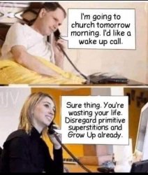 Church wake-up call Meme Template